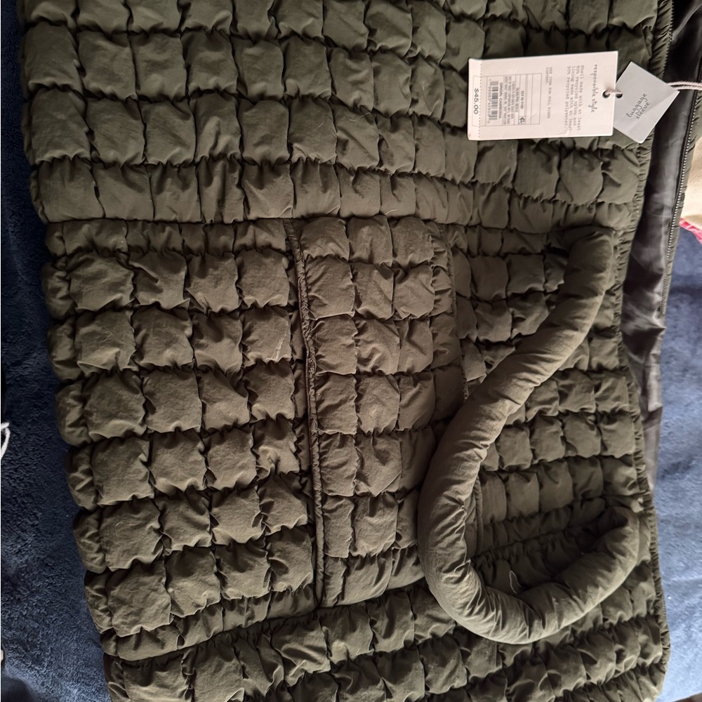 Olive Quilted tote bag